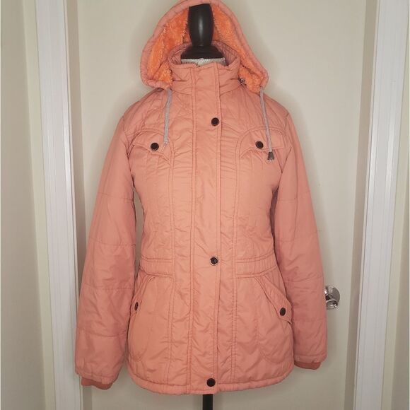 80s pink hooded ski jacket - Picture 1 of 14